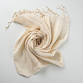 Hatay İpeği El Dokuması Krem Şal