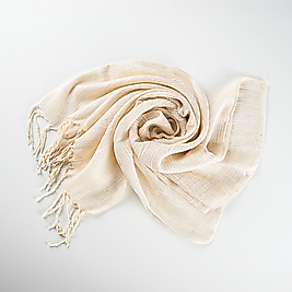 Hatay’ın İpeksi Dokusuyla - Fildişi Renkli Şal